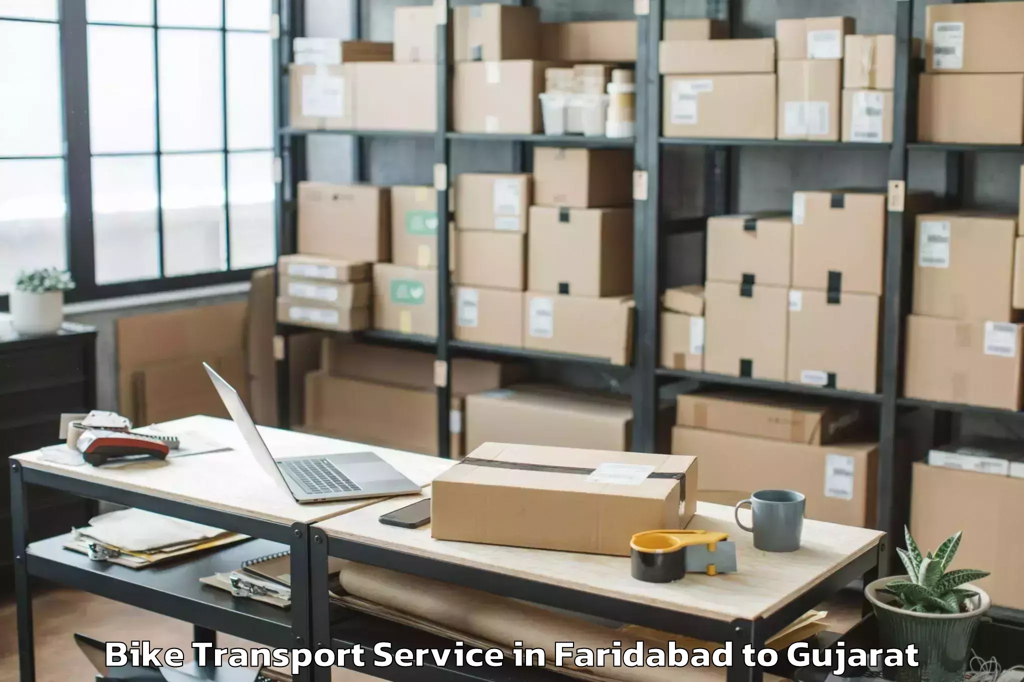 Expert Faridabad to Hansot Bike Transport